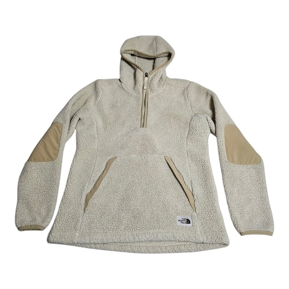 The North Face Campshire 2.0 Pullover Hoodie Womens S Fleece Bleached Sand Khaki